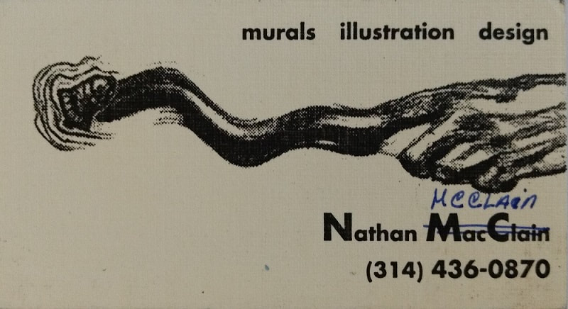 Business Cards for Nate McClain, freelance artist