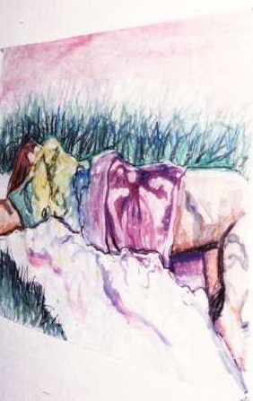 Sleeping Girl in a Field (1990) by Nate McClain